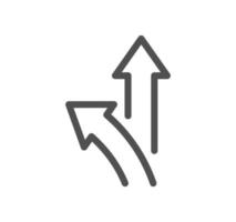 Direction related icon outline and linear vector. vector