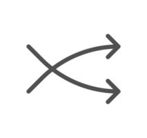 Arrow and navigation icon outline and linear vector. vector
