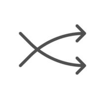 Arrow and navigation icon outline and linear vector. vector