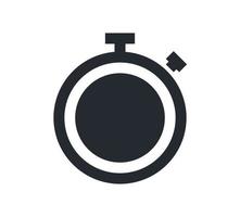 Countdown timer and stopwatch symbol flat vector illustration.