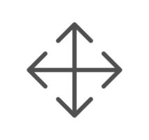 Arrow and navigation icon outline and linear vector. vector