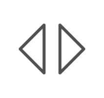 Arrow and navigation icon outline and linear vector. vector