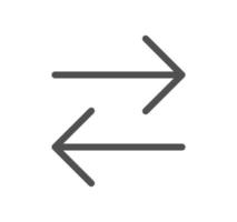 Arrow and navigation icon outline and linear vector. vector