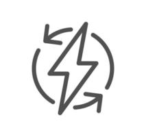 Energy related icon outline and linear vector. vector
