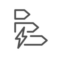 Energy related icon outline and linear vector. vector