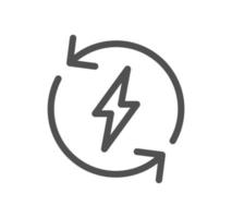 Energy related icon outline and linear vector. vector