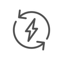 Energy related icon outline and linear vector. vector