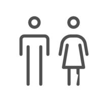 Gender related icon outline and linear vector. vector