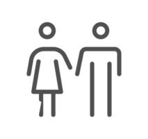 Gender related icon outline and linear vector. vector