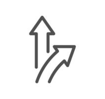 Direction related icon outline and linear vector. vector