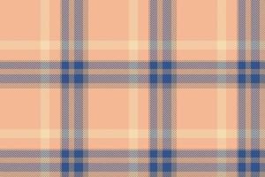 Plaid background, check seamless pattern in beige. Vector fabric texture for textile print, wrapping paper, gift card or wallpaper.