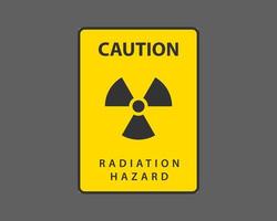 Radiation icon vector. Warning radioactive sign danger symbol. vector