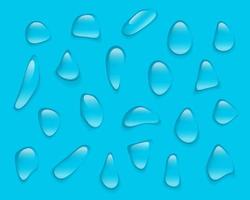 Vector drop liquid isolated on blue background. Design elements template.