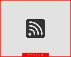 Free wi fi icon. Connection zone wifi vector symbol. Radio waves signal.