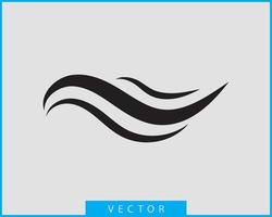 diseño de vectores de ondas. icono de onda de agua. líneas onduladas aisladas.