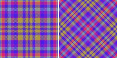 Seamless check texture. Vector fabric tartan. Pattern textile background plaid.