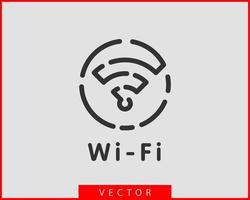 icono de wi-fi gratis. símbolo de vector wifi de zona de conexión. señal de ondas de radio.