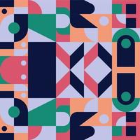 Blue Yellow Orange Abstract geometric pattern background Colorful, vector circle, triangle and square line color art design. suitable for wallpapers, pillows, shirts, pants