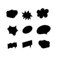 Vector design of assorted speech bubble shapes