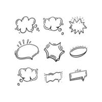 Vector design of assorted speech bubble shapes