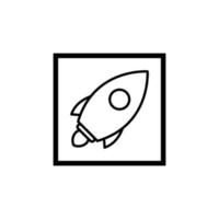 diseño de vector de icono de nave espacial