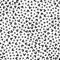 Seamless monochrome pattern with small hearts. Vector repeating texture. Repeatable backdrop with hand drawn black tiny hearts.