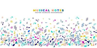 colorful music notes border