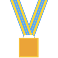 blanco medaille goud lint eenvoudig vorm png