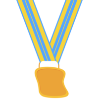 blank medal gold ribbon basic shape png