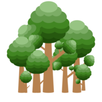 Little Forest Realistic Tree Collection of different kinds of Plant png
