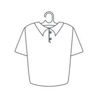 Conjunto de colección de ropa de línea de tendedero de camisa con cuello png