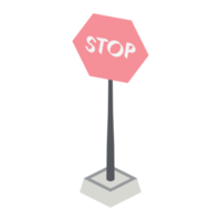 traffic sign stop scenery collection set png