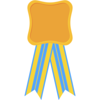 premio cinta en blanco medalla oro forma básica png