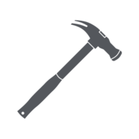 marteau de fer outils de construction équipement dispositif jeu d'icônes collection noir solide png