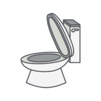 toilet stoel badkamer icoon verzameling reeks grappig en schattig png