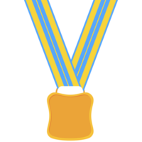 blank medal gold ribbon basic shape png