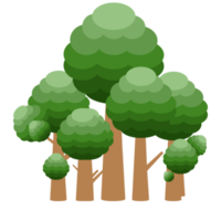 Little Forest Realistic Tree Collection of different kinds of Plant png