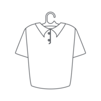 Conjunto de colección de ropa de línea de tendedero de camisa con cuello png