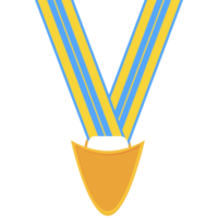 blank medal gold ribbon basic shape png