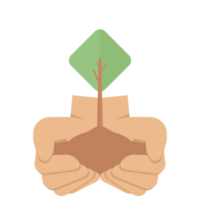 ger hand växt träd aktiviteter miljö- skydd png