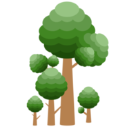 Little Forest Realistic Tree Collection of different kinds of Plant png