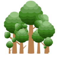 Little Forest Realistic Tree Collection of different kinds of Plant png