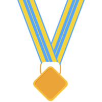 blank medal gold ribbon basic shape png