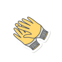 Cotton Gloves Construction Tools Equipment Device Icon Set Collection Sticker png