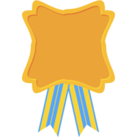 award ribbon blank medal gold basic shape png