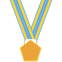 blank medal gold ribbon basic shape png