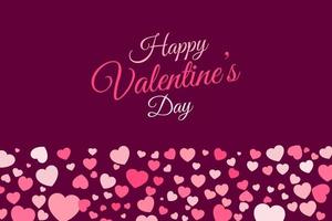 Happy Valentine's day greeting card template background. vector