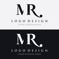 Luxury MR , RM , M , R Letter Logo with an elegant, modern and unique monogram. Logo for business card , business , brand , company. vector