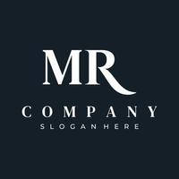 Luxury MR , RM , M , R Letter Logo with an elegant, modern and unique monogram. Logo for business card , business , brand , company. vector