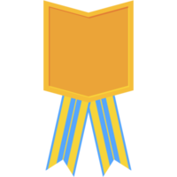 award ribbon blank medal gold basic shape png